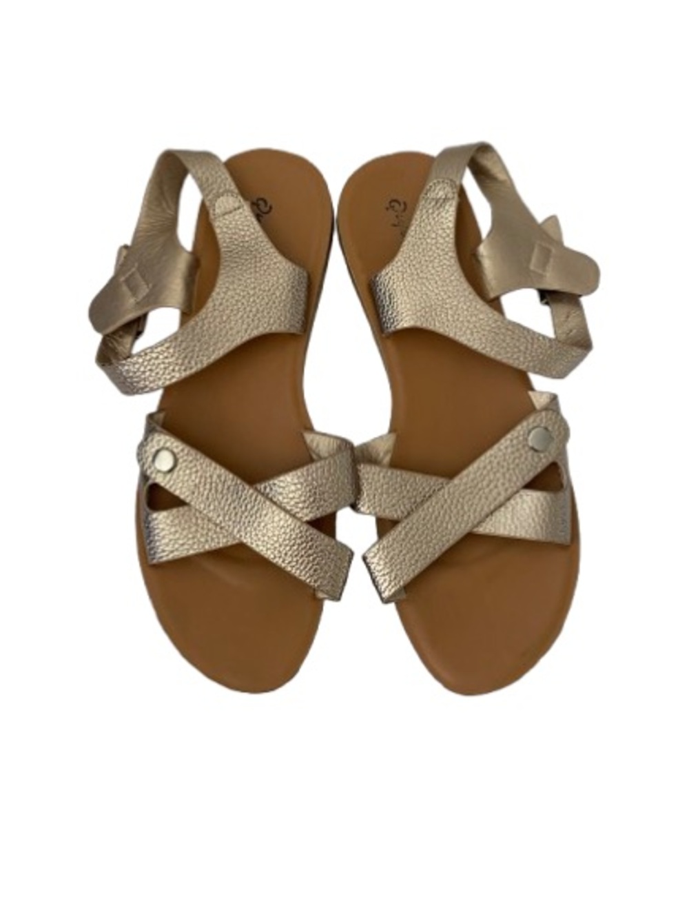 CUPID Metallic Gold Strappy Sandals - Size 41/ 10 USA